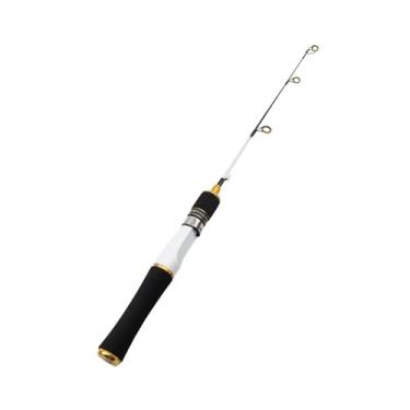 Imagem de Vara de Pesca de Viagem Combos de varas pesca inverno, vara carbono no gelo, para iniciantes, equipamento(Branco)