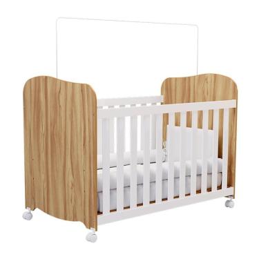 Imagem de Berço Americano Uli Branco Brilho/amêndoa - Móveis Peroba