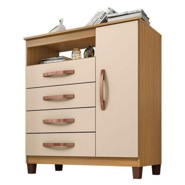 Imagem de Cômoda Sapateira Catar Carvalho Americano Off White - Incorplac