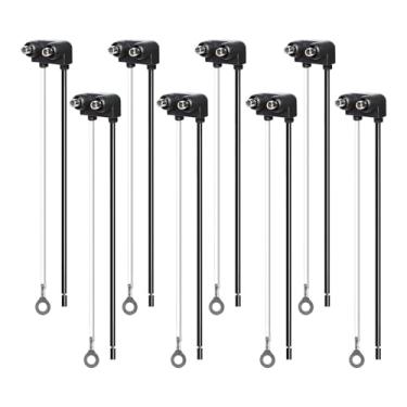 Imagem de ZNDAW 8 peças Pigtail de dois fios para liberação de reboque selado, conector de luz marcador de chicote de fios de 15 cm de comprimento com 2 pinos, plugues de fiação de 2 pinos de ângulo reto servem