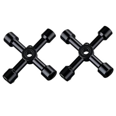 Imagem de Chaves universais de armário utilitário de 4 vias, pacote com 2, preto, para caixa elétrica de painel de água com medidor de gás