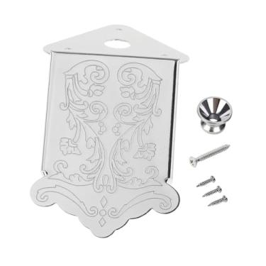 Imagem de menolana Estandarte para bandolim de 8 cordas com capa, acessório para instrumento de corda, liga metálica premium, elegante, peça de reposição para bandolim, Prata