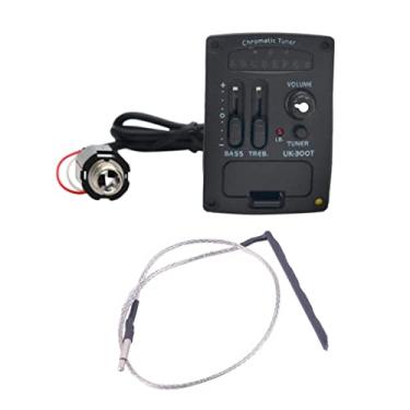 Imagem de barenx Pré-amplificador piezoelétrico 2 bandas ukulele guitarra ukulele acessórios UK-3000T - preto, 53 cm