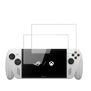 Imagem de KONXISA Pacote com 2 protetores de tela para ROG Xbox Ally X, protetor de tela de vidro temperado para jogadores, película protetora de 9 durezas HD transparente antiarranhões e sem bolhas