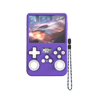 Imagem de Capa para ANBERNIC R36S, FJIASTB Capa protetora de silicone macio para crianças, à prova de choque (roxa)