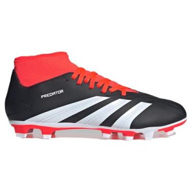 Imagem de Chuteira Adidas Predator 24 Club Sock FxG Campo Preta e Vermelha
