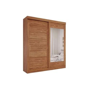 Imagem de Guarda Roupa 2 Portas De Correr (1 C- Espelho) E 3 Gavetas Flora Cinamomo - Panan