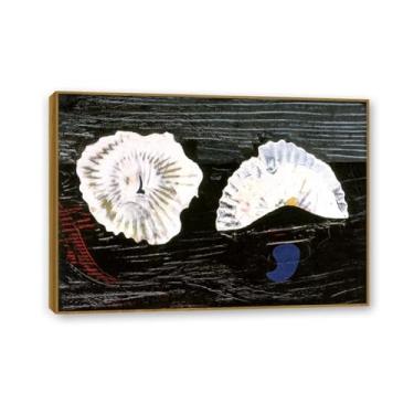 Imagem de Max Ernst Poster Shell Flowers Reproduções de pinturas famosas Surrealismo Wall Art Canvas Max Ernst Decoração de parede para presentes de sala de estar Emoldurado 100 x 70 cm (39 x 71 polegadas)