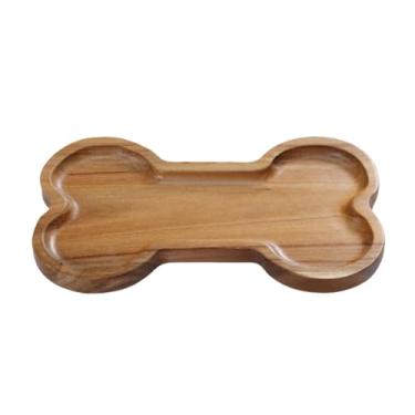 Imagem de Generic Bandeja de madeira para servir alimentos, organizador de pratos, bandeja de jantar rústica para petiscos, travessa para servir nozes, café da manhã,