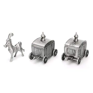 Imagem de Caixa de coleta de dentes em formato de cavalo Estojo de armazenamento de metal requintado vintage artesanato presente ornamento caixa de joias para colecionadores de decoração de