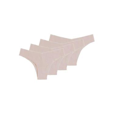 Imagem de Kit com 4 Calcinhas Biquíni Hope 34850, Bege, P