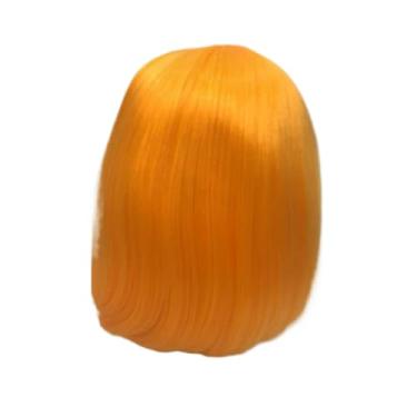 Imagem de Peruca Curta Com Franja Fibra Bio Organica Uso Diario (ORANGE)