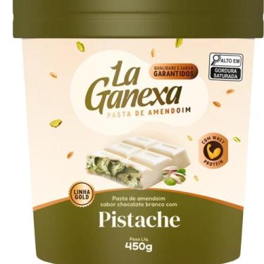 Imagem de Pasta De Amendoim Pistache Com Whey Protein La Ganexa 450G
