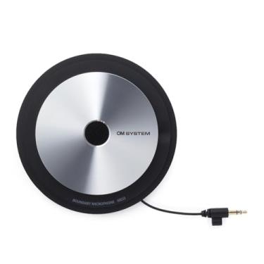 Imagem de OM SYSTEM Olympus ME33 Microfone omnidirecional para reunião de conferências de mesa com recursos de corrente margarida, preto e prata