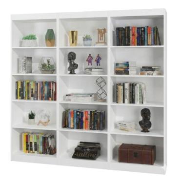 Imagem de Estante Livreiro Multiuso 12 prateleiras 1,71m Office Branco J&A - J &