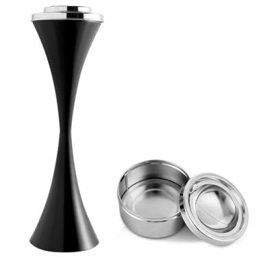 Imagem de Cinzeiro de chão com tampa Cinzeiro de pé de 61 cm ao ar livre à prova de vento bandeja de cinzeiro removível para cinzeiros fácil de limpar cinzeiros altos cinzeiros estáveis para uso externo ou