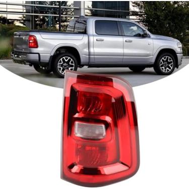 Imagem de YEQSHNG Conjunto de luz traseira de acabamento vermelho tipo halogênio compatível com Dodge Ram 1500 2025 luz traseira externa substituição do lado do passageiro 68531048AA
