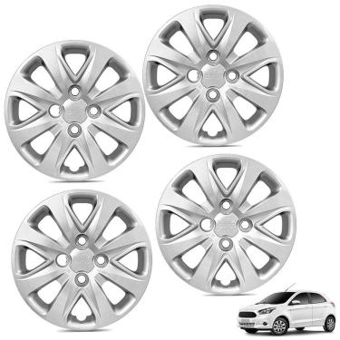 Imagem de Jogo De Calota Ka 2015 A 2020 Aro 14 Cubo Baixo Prata