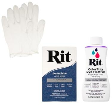 Imagem de Rit Dye Powder com conjunto de fixadores ColorStay – Kit tudo em um com luvas para reduzir o sangramento de cor