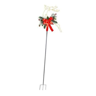 Imagem de Baoblaze Estaca de Natal com Rena Iluminada para Jardim, 87cm, Impermeável, para Decoração de Quintal, Caminho e Área Externa no Natal.