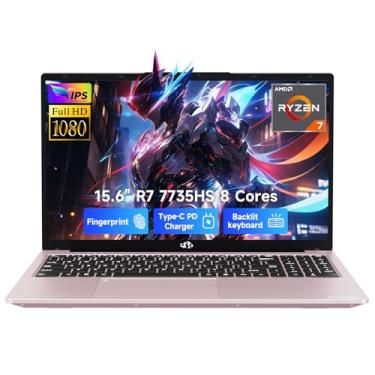 Imagem de NIMO 15.6" IPS FHD Gaming-Laptop, 8 Cores Ryzen 7 7735HS 32GB DDR5 RAM 1TB SSD (Beats i7-12650H, Up to 4.75GHz) Computer with Radeon 680M 100W Type-C Backlit Keyboard Fingerprint Unlock