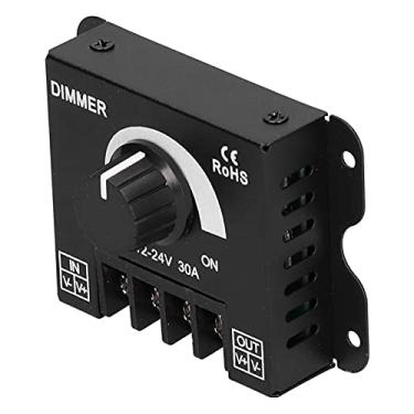 Imagem de Fafeicy Interruptor de Botão Dimmer LED para Faixas de Luz Monocromáticas, Dispositivo Ajustável de Brilho PWM Com Escurecimento Contínuo 0-100%, Caixa de Alumínio DC 12-24V para Iluminação de