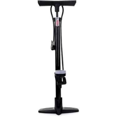 Imagem de Bomba de piso de bicicleta com medidor de bomba de piso compatível com bombas de bicicleta Presta e Schrader, válvulas de ar portátil multiuso para Road Bike MTB bolas esportivas