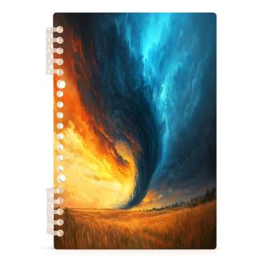 Imagem de CEBUGI Tornado Notebook 1 Pack Detachable Spiral Notebook A5 College Ruled Paper with 60 Sheets Binding Note Book for Office School Journal 8.3 x 5.7in