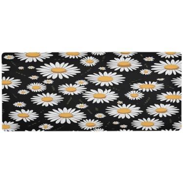 Imagem de Wassud Magritte Mouse pad para jogos com base de borracha antiderrapante, mouse pad longo para teclado de computador com borda costurada, almofada grande à prova d'água para escritório, casa, 89,9 cm