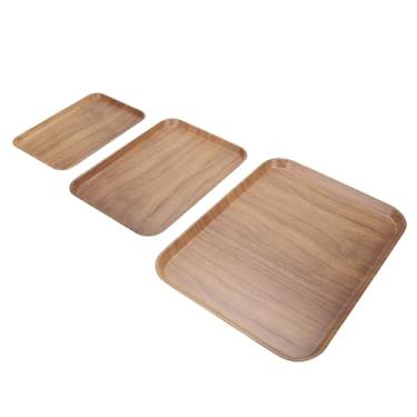 Imagem de GLOGLOW Conjunto de Bandejas de Servir Melamina, Travessas Leves de 3 Tamanhos para Utensílios de Mesa de Cafeteria de café da manhã de Festa