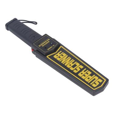 Imagem de Detector de Metais Portátil Manual, Preto, 30cm Alcance, 3 Níveis Sensibilidade, Bateria 9V, 41x9.5cm