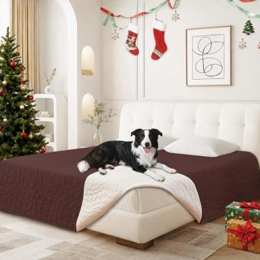 Imagem de CYCMACO Cobertor impermeável para cães, capa de cama macia antiderrapante, lavável para cães, protege sofá, móveis, caixa, carro, cobertor resistente a rasgos para animais de estimação (203 x 203 cm