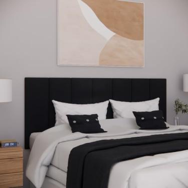 Imagem de Kit 10 Cabeceiras Móduladas Estofada Para Cama Box Casal Queen King - 45x20(PRETO,8)