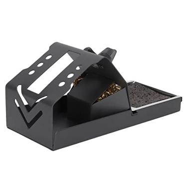 Imagem de SUNGOOYUE Suporte de Ferro de Solda Profissional Com Suporte, Construção Em Liga de Zinco, Base Resistente Ao Calor, Bandeja de Esponja de Limpeza, 6,3 X 2,6 X 2,8 Polegadas
