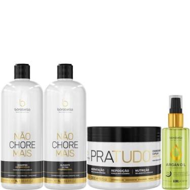 Imagem de Borabella Kit Não Chore 1L + Pratudo 300g + Argan 60ml