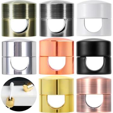 Imagem de SmallCat 8 conjuntos de suportes de carregador para cabos, suportes de âncora ajustáveis de 8 cores, clipes de cabo de metal adesivos, organizadores de fios de gerenciamento de cabos para mesa