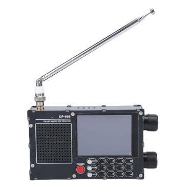 Imagem de VBESTLIFE Rádio de Banda Completa, Rádio DSP Portátil Com Tela de Toque LCD de 2,8 Polegadas, Bateria de 5000mAh, Display RDS, Teclado Digital para FM LW MW SW Ondas Curtas (Preta)