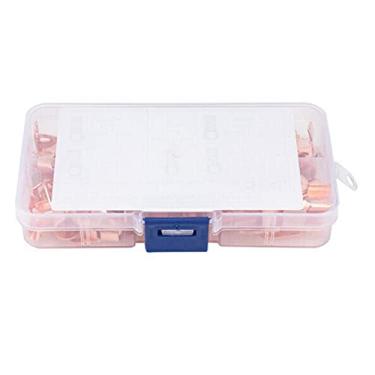 Imagem de MOUDOAUER 70 peças de conector de crimpagem de fio de barril aberto acessório de terminal de terminal de anel de cobre