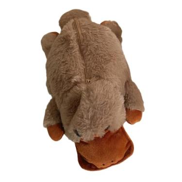 Imagem de Ｂｅｓｇａ Estojo de pelúcia para lápis, nécessaire, organizador de material escolar, estojo para canetas, borrachas, giz de cera, canetas esferográficas, réguas, Ornitorrinco