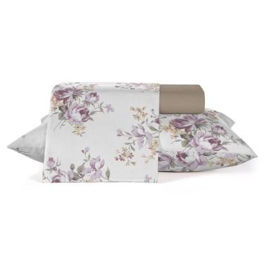 Imagem de Jogo de Cama Lençol Casal Size 4 Peças Algodão 200 Fios Percal - Teka,