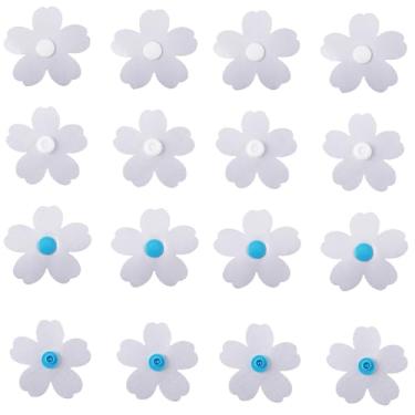 Imagem de 20 peças de botões de edredom, em forma de flor de ameixa, ferro em forma de capa de edredom, clipes de plástico para colcha, fechos de pressão para evitar que o edredom se desloque por dentro