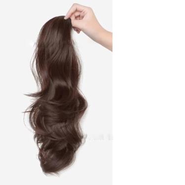 Imagem de Extensões de cabelo humano real para mulheres, extensões de cabelo encaracolado castanho claro com clipe macio em extensões de cabelo humano