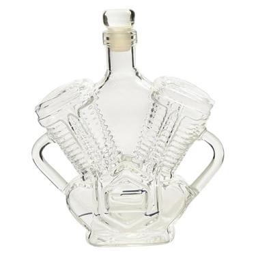 Imagem de IEUDNS Garrafa de uísque em formato de motor V8 com rolha, decantador de vinho para restaurante.