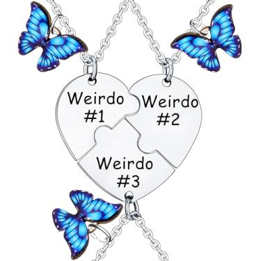 Imagem de malyunin 3 peças, colar de amizade, pingente de coração combinando para melhor amiga, presente de aniversário de Natal