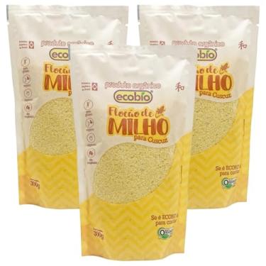 Imagem de 3 x Flocão de Milho Orgânico para Cuscuz 250g - Ecobio