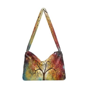 Imagem de Bolsa de ombro feminina floral e girassol, bolsa de livro, bolsas de ombro de outono para mulheres, Art Gallery the Tree-2, One Size