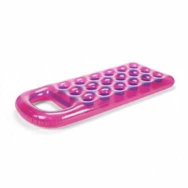 Imagem de Boia Formato Colchão Inflável Bote Copinhos Rosa Intex