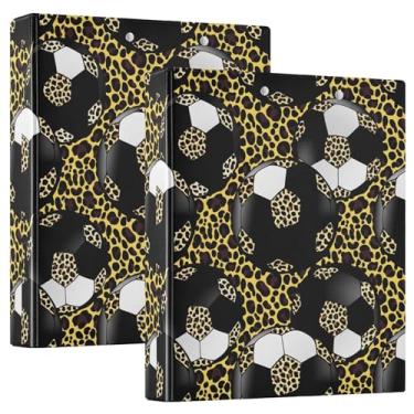 Imagem de Bolas de futebol pretas e brancas com três argolas de 3 cm, 200 folhas, pastas fofas para portfólio floral, 31,5 x 27 x 6 cm, 1 pacote