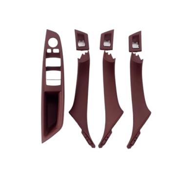 Imagem de Conjunto de apoio de braço para porta interior do carro, compatível com BMW Série 5 F10 F11 523i 525i 528i 530i(Redbrown)