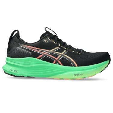 Imagem de ASICS Tênis de corrida masculino Gel-Kayano 32, Preto/Verde Vital, 43